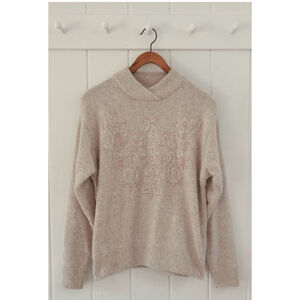 Vintage Jacobsons Silk Angora Beaded Embroidered Sweater Women’s M